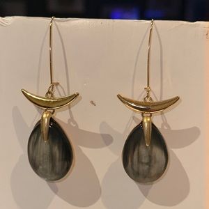 Robert Lee Morris Soho
Black Magic Sculptural Teardrop Stone Drop Earrings